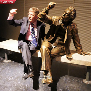 Personalizzato Famoso Antico Fusione di Bronzo <span class=keywords><strong>Albert</strong></span> Einstein Scultura In Metallo Celebrità Statua - Product Image 4