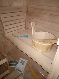 Sauna extérieur électrique en bois massif de pruche, design européen traditionnel, pour vapeur humide – Offre spéciale - Product Image 6