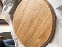 Dessus de table ronds en chêne blanc de fournisseur professionnel avec prix de gros personnalisé