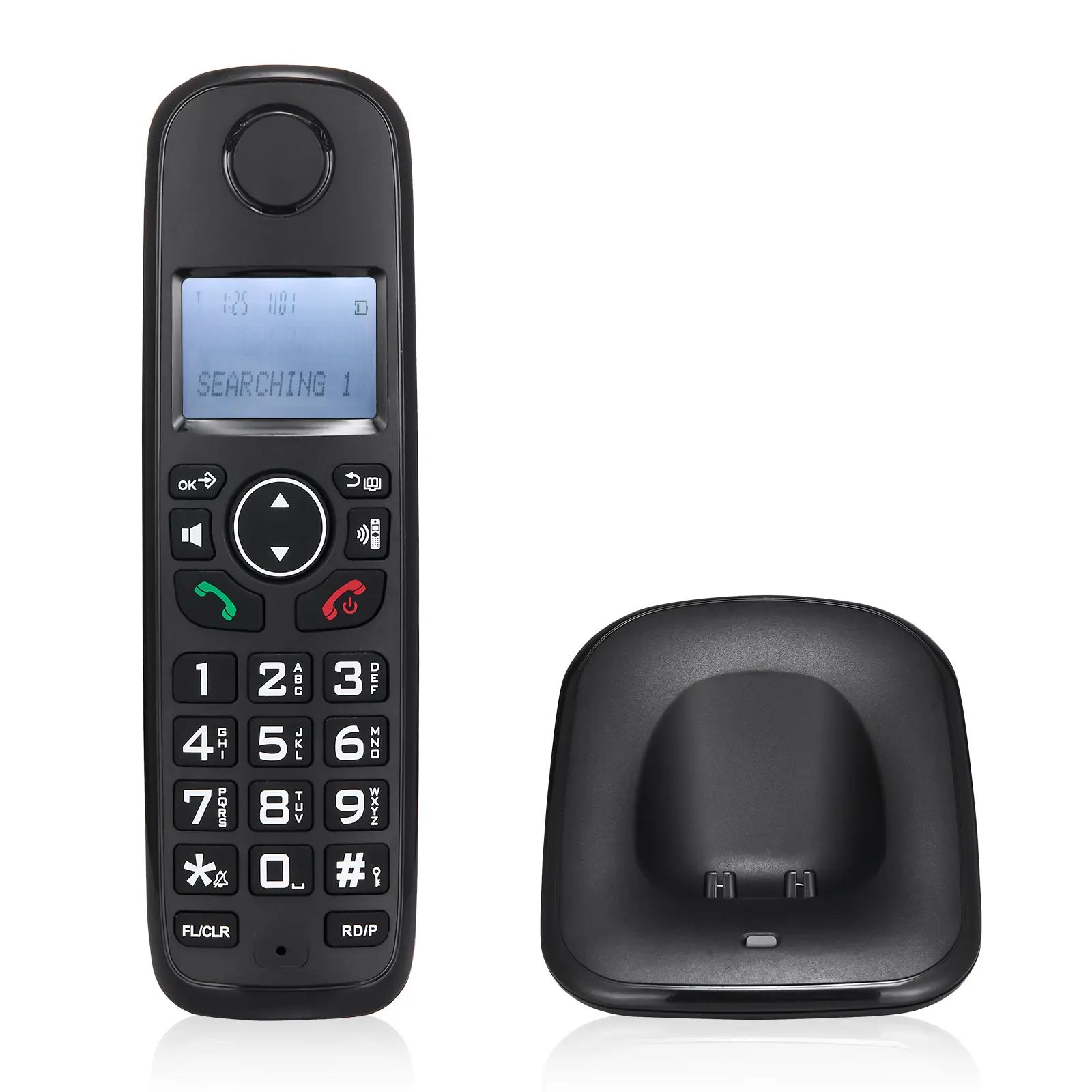 Dect6.0 sistema de telefone sem fio expansível, com 3 linhas de identificação de chamada, telefone para escritório, suporte para 5 conjuntos, telefone landline