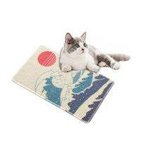 Tapis à gratter pour chat en sisal naturel, tapis à gratter en tissu, arbre à chat et griffoir bio