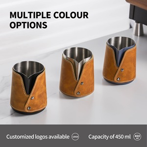 Commercio all'ingrosso 304 in acciaio inox tirare fiori cilindro per tè e caffè set bocca ispessita con custodia in pelle fabbricata - Product Image 3