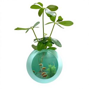 Vase mural transparent en silicone magique, auto-adhésif, pour fleurs suspendues, vente en gros - Product Image 1