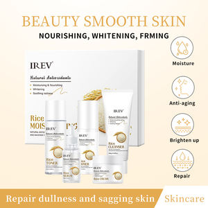 Ensemble de soins de la peau <span class=keywords><strong>bio</strong></span> de marque privée (nouveau) produit de soins de la peau anti-âge naturel (nouveau) ensemble de soins de la peau au riz blanchissant en gros - Product Image 3