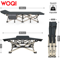 WOQI Lit de camping pliable de voyage en plein air personnalisé Lit de plage portable ultra léger