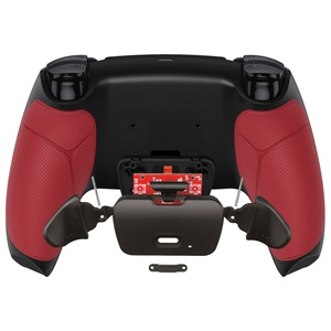 Red Rubberized <b>Grip</b> Rise 2.0 Remap Kit for <b>Controller</b> with Metal Paddle Back Button Shell Case - Product Image 3
