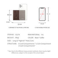 Portefeuille TAOMICMIC en gros pour hommes, style rétro en cuir, grande capacité, décontracté, pour dollars américains et cartes