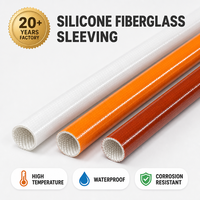 Manchon isolant électrique en fibre de verre enduit de silicone 2500V 16mm pour réparation de câbles industriels, protection de fils sur mesure