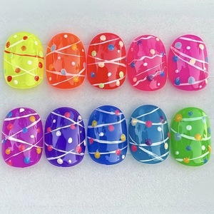 30 <span class=keywords><strong>Uñas</strong></span> <span class=keywords><strong>Postizas</strong></span> con Diseño Festivo, Luces de Colores, Venta al por Mayor, Personalizables, Reutilizables, Puntas de <span class=keywords><strong>Uñas</strong></span> Artificiales de ABS - Product Image 1