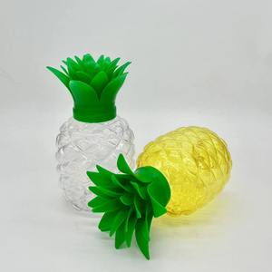 كوب أناناس 16 أونصة مع ماصة زجاجة أناناس استوائية كوب عصير ماء أكواب بلاستيكية لحفلات الشاطئ - Product Image 5