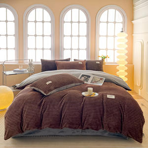 Housse de <span class=keywords><strong>couette</strong></span> en fausse fourrure ultra douce, longue et moelleuse, en velours duveteux, ensemble de literie - Product Image 6