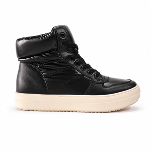 Zapatillas Deportivas Unisex Casuales Negras con Cordones, Punta Redonda en Contraste, Suela Gruesa de Goma, Zapatos para Caminar a Diario - Product Image 1