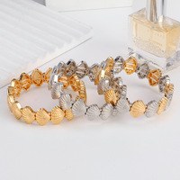 Bracelet tendance pour femme en alliage de zinc, motif coquillage, inaltérable, bijoux haut de gamme, design de niche européen et américain