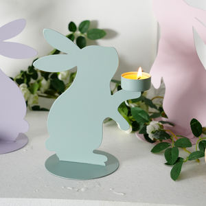 Tin tưởng rabt-hình dạng kim loại hàng mã người giữ ngọn nến Phong cách đơn giản giáng sinh đèn lồng trang trí nội thất cho đám cưới và Phục sinh - Product Image 3