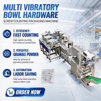Machine d'emballage automatique multi-stations à bol vibrant pour le conditionnement de vis, boulons, écrous et accessoires de quincaillerie mixtes