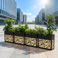 Jardinières sur mesure de grande taille pour jardin, en métal et acier, pots de fleurs d'extérieur de grande taille