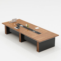 Meubles de bureau modernes et durables de luxe, table de formation, chaise, combinaison table de conférence, table en bois pour usage domestique, hôtel, école, 10 places