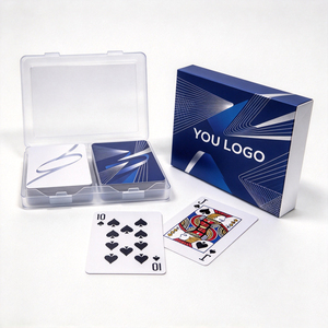 Cartas de Juego Personalizadas OEM, de Plástico y Papel, 2 Mazos en Caja Doble con Estuche Transparente e Impresión de Logotipo - Product Image 2
