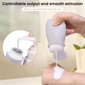 90ML Portable Reusable Silicone Squeeze Travel Shampoo <b>Bottle</b> Squeeze Lotion Cosmetic Body Wash Storage Container Travel <b>Bottles</b> - Product Image 6