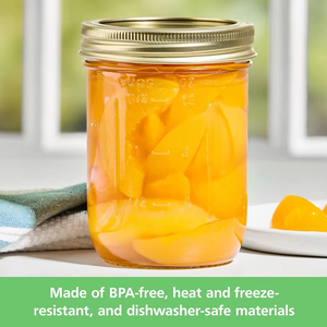 High Quality American Style <b>Glass</b> Jar Unexpandable Bamboo Rack <b>Set</b> Drink Cup Food Storage Container Heat Resistant Eco-Friendly - Product Image 4