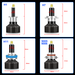 Yhkoms siêu sáng 5000LM <span class=keywords><strong>LED</strong></span> CSP chip 6000K <span class=keywords><strong>LED</strong></span> ánh sáng 360 độ H7 9005 H11 <span class=keywords><strong>H8</strong></span> 9006 <span class=keywords><strong>LED</strong></span> Đèn pha bóng đèn - Product Image 2