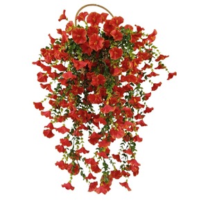 Guirlande artificielle de fleurs de gypsophile rouge de 75 cm en plastique et soie pour mariage, décoration extérieure et intérieure - Product Image 1