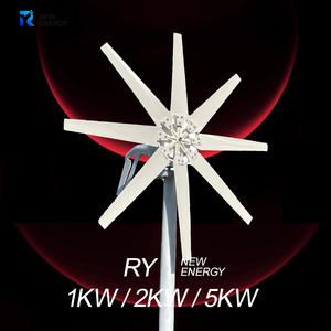 Turbina eólica personalizable de baja velocidad del viento de 8 palas fábrica 1000W 12V 24V turbina eólica