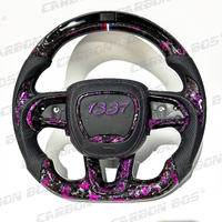 Avec LED Direct d'usine Volant en cuir violet en fibre de carbone pour Dodge Charger Challenger SRT 2019 2020 2021 2022 2023