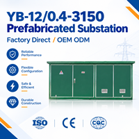 YB-12 12kV 3150kVA Sous-station préfabriquée minière extérieure triphasée compacte de type boîtier, transformateur de sous-station, vente directe usine