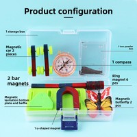 Kit de Experimentos Magnéticos con Imanes en Forma de U, Levitación Magnética y Brújula, Juguete Educativo para Niños y Estudiantes