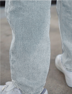 <span class=keywords><strong>Jeans</strong></span> di colore chiaro da uomo nuovi pantaloni <span class=keywords><strong>lunghi</strong></span> Casual stile americano primavera autunno largo largo - Product Image 4