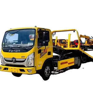 2024 Top Verkoop Fototon 6ton 8ton 5.6M Flatbed Platform Oplegger Lift Sleepwagen Noodsleepwagen