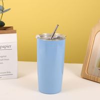 Mug Kopi Tumbler 20oz dengan Tutup, Cangkir Vakum Berdinding Ganda untuk Minuman Panas dan Dingin