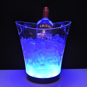 Vente en gros d'usine Seau <span class=keywords><strong>à</strong></span> glace LED Refroidisseur de <span class=keywords><strong>champagne</strong></span> et de vin avec logo personnalisé - Product Image 5