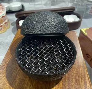 5성급 호텔용 스톤 분자 요리 음식 그릇 화산석 4인치 무광 블랙 크리에이티브 도자기 루나 볼 - Product Image 4