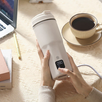 Chaudière à eau électrique de voyage portable avec 4 préréglages variables Bouteille en titane pur adaptée à l'eau de café au lait et au thé