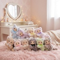 Pendentif Ours Kawaii Assis - Figurine Mignonne de Simulation, Porte-clés Anti-stress avec Rembourrage en Coton PP et Matière Douce