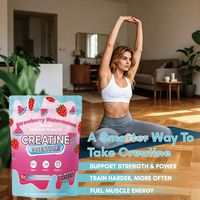 Complément nutritionnel sportif personnalisé, créatine micronisée, saveur fraise, bâtonnets de créatine en poudre pour femmes