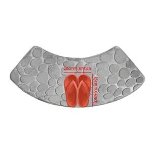 Tapis de bain rectangulaire en polaire corail, couleur unie, absorbant et antidérapant, pour salle de bain, design minimaliste - Product Image 2