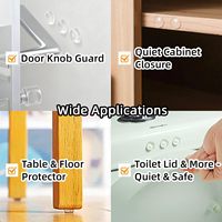 Amortisseurs de porte d'armoire transparents en silicone invisible, points de protection autocollants pour armoires, coussinets de fermeture douce, réduction du bruit de chocs