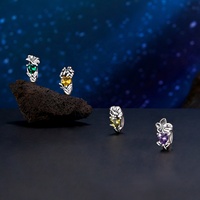 925 argent Sterling douze pierres de naissance perles coloré Zircon fleur breloques Fit femme fille Bracelet bricolage accessoires cadeau SCC3005