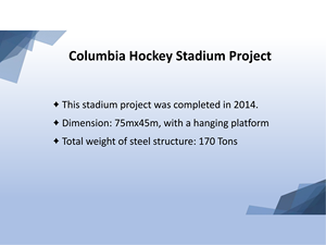 Structure <span class=keywords><strong>en</strong></span> acier préfabriquée de conception spéciale moderne facile à installer <span class=keywords><strong>Columbia</strong></span> Stadium pour centre commercial largement utilisé salle d'exposition/mariage - Product Image 3