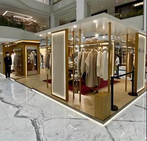 TRUST โครงสร้างแบบพกพาประกอบง่าย ไฟส่องสว่างในตัว ปรับแต่งได้ โครงสร้างไม้-อลูมิเนียมอัลลอยด์ผสม 3 มิติ ระดับไฮเอนด์ สำหรับร้านขายเสื้อผ้าเคลื่อนที่ - Product Image 1