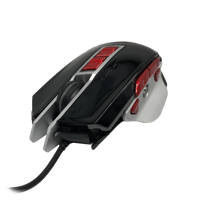 Souris de jeu filaire ergonomique optique mécanique RGB Crown Micro CMGM-304 9D 3200 DPI USB Laser, double mode pour le bureau et le jeu