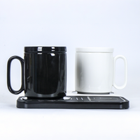 Chauffage personnalisé avec contrôle de température Chauffe-mug intelligent en céramique avec jeu de tasses thermostatiques Chargeur sans fil Coussin chauffant