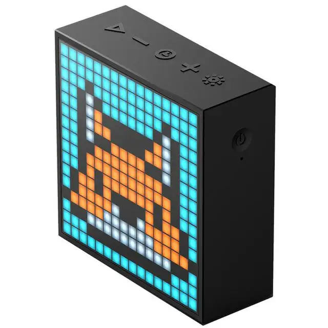 Divoom Timebox Evoブルートゥースポータブルスピーカークロックアラーム付きプログラム可能なLEDディスプレイピクセルアート作成用ユニークなギフト