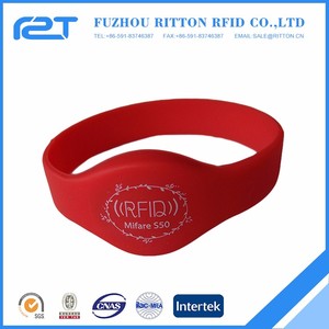 Bán buôn RFID chip ban nhạc thông minh miễn phí Vòng đeo tay NFC Silicone sự kiện dây đeo cổ tay 13.56MHz - Product Image 2