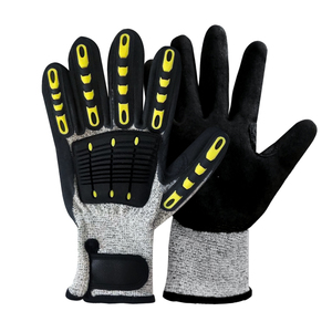13 <span class=keywords><strong>calibre</strong></span> nylon anti-corte grado 5 de nitrilo de arena de Palma recubierto guantes de seguridad - Product Image 3