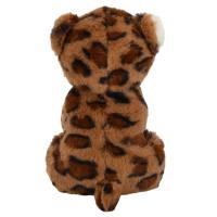 Peluche Léopard Assis Réaliste Marron Tacheté, Jouet en Peluche Doux, Cadeau pour Enfants