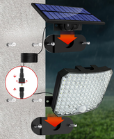 Lampe Murale Solaire à LED 118/318 pour Extérieur, Sécurité, Garage, Détection de Mouvement, Étanche, Éclairage de Cour, Projecteur de Contrôle
